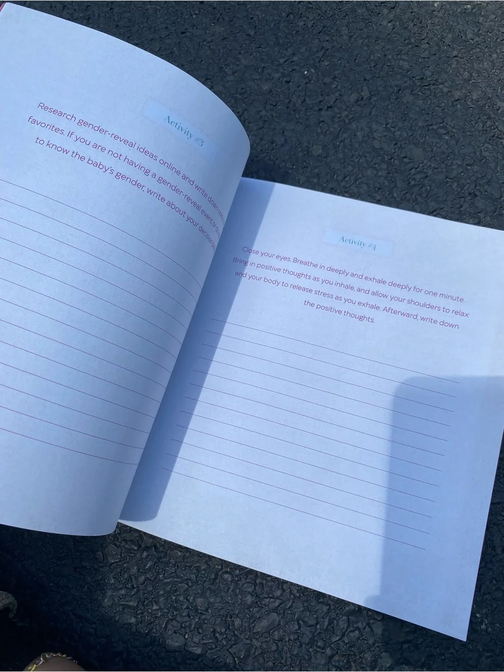 First time mom’s pregnancy baby announcement journal